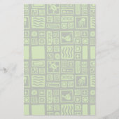 Tiki-Muster Briefpapier (Vorderseite)