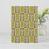 Tiki-Muster Einladung (Stehend Vorderseite)
