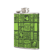 Tiki-Muster Flachmann (Links)