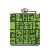 Tiki-Muster Flachmann (Rückseite)