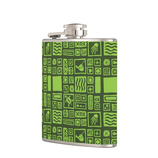 Tiki Muster Flachmann (Links)