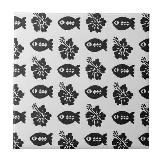 Tiki Muster Fliese (Vorderseite)