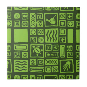 Tiki-Muster Fliese