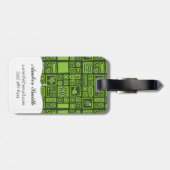 Tiki Muster Gepäckanhänger (Rückseite horizontal)