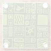 Tiki-Muster Glasuntersetzer (Rückseite)