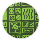 Tiki Muster Keramikknauf (Vorderseite)