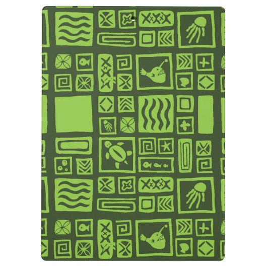 Tiki Muster Klemmbrett (Rückseite)