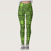 Tiki Muster Leggings (Vorderseite)