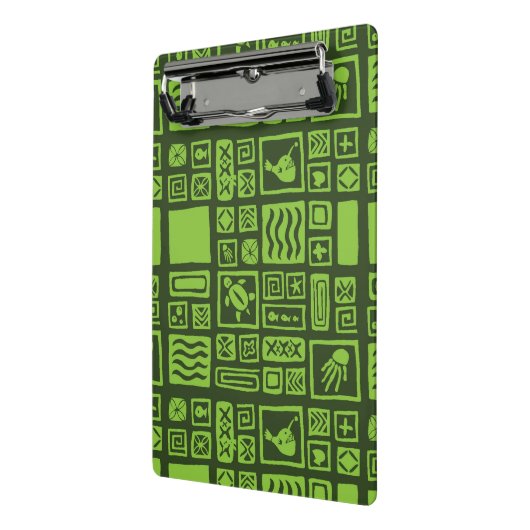 Tiki Muster Mini Klemmbrett (Gewinkelt2)