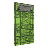 Tiki Muster Mini Klemmbrett (Schrägansicht)