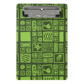 Tiki Muster Mini Klemmbrett (Vorderseite)