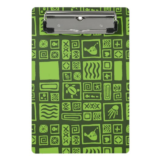 Tiki Muster Mini Klemmbrett (Vorderseite)
