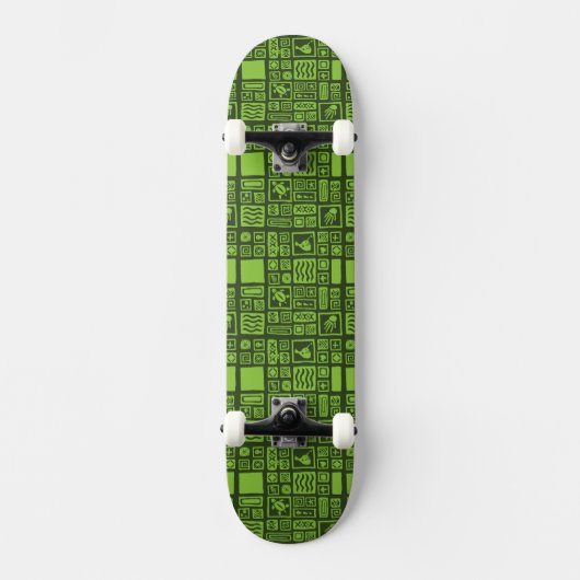 Tiki Muster Skateboard (Vorderseite)
