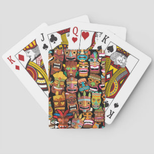 Tiki-Muster Spielkarten