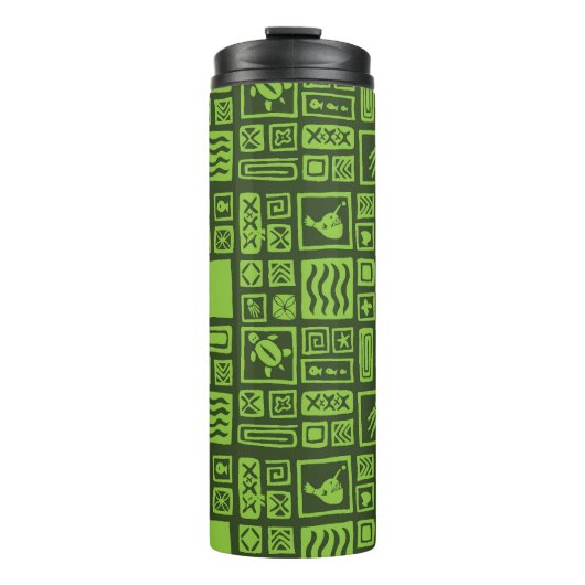 Tiki Muster Thermosbecher (Vorderseite)