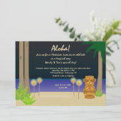 Tiki Night Party Einladung (Stehend Vorderseite)