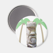 Tiki & Palm Trees Magnet (Vorderseite/Rückseite)