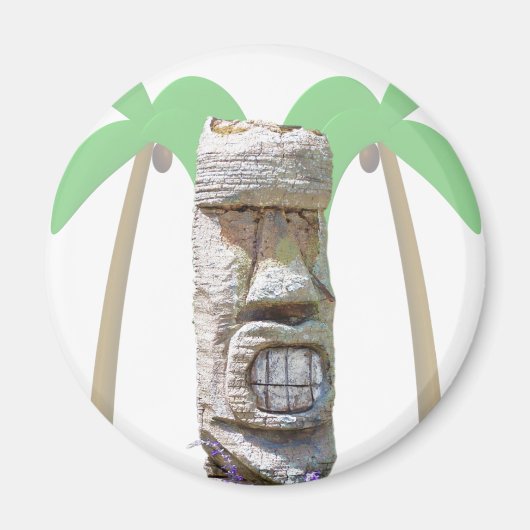 Tiki & Palm Trees Magnet (Vorne)