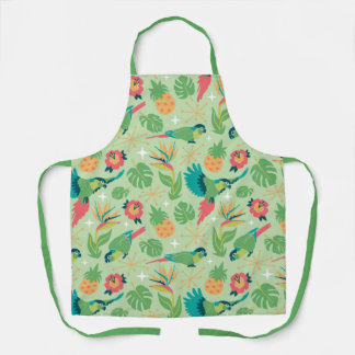 Tiki-Papagei Schürze