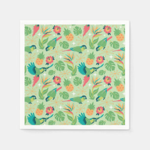 Tiki-Papageien-Cocktailservietten Serviette
