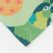 Tiki-Papageien-Decke Fleecedecke (Ecke)