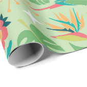 Tiki-Papageien-Geschenkpapier Geschenkpapier (Rolleneckpunkt)