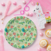 Tiki-Papageien-Papierplatten Pappteller (Party)