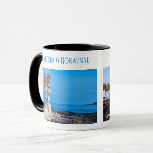 Tiki-Pärchen & Schwarze Lava, Big Island, Hawaii,  Tasse