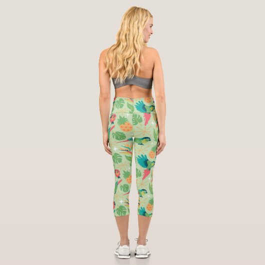 Tiki Parrot Capri Leggings (Rückseite)