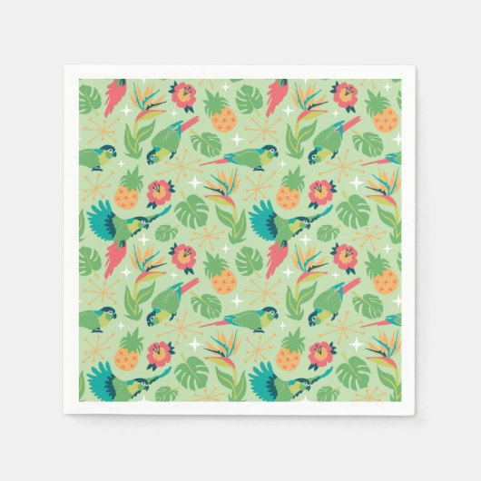 Tiki Parrot Cocktail Napkins Serviette (Vorderseite)