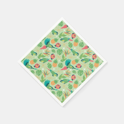 Tiki Parrot Cocktail Napkins Serviette (Ecke)