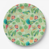 Tiki Parrot Paper Plates Pappteller (Vorderseite)