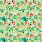 Tiki Parrot Wrapping Paper Geschenkpapier