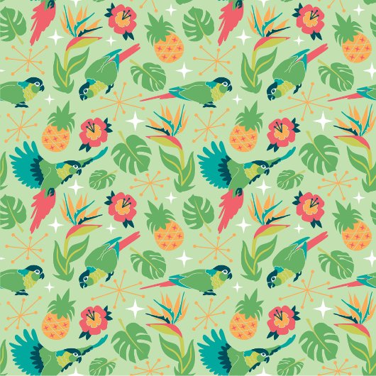 Tiki Parrot Wrapping Paper Geschenkpapier