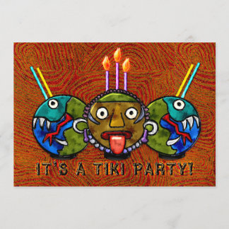 Tiki-Party (2-seitige Einladung) Einladung