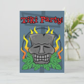 Tiki-Party Einladung (Stehend Vorderseite)