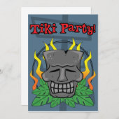 Tiki-Party Einladung (Vorne/Hinten)