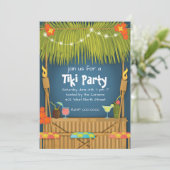 Tiki Party Einladung (Stehend Vorderseite)