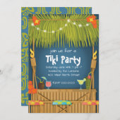 Tiki Party Einladung (Vorne/Hinten)