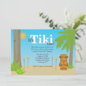 Tiki Party Einladung (Stehend Vorderseite)