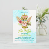 Tiki-Party Einladungen (Stehend Vorderseite)