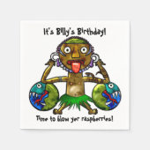 Tiki Party Funny Design (Personalisiert) Serviette (Vorderseite)