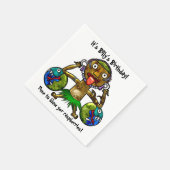 Tiki Party Funny Design (Personalisiert) Serviette (Ecke)