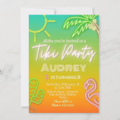 Tiki Party - Geburtstag Einladung (Vorderseite)