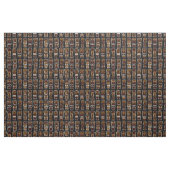 Tiki Party-Gewebe Brown und Schwarzes Stoff (Yard (91,4 cm))