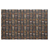Tiki Party-Gewebe Brown und Schwarzes Stoff (Fat Quarter (45,7 x 55,9 cm))