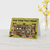 Tiki Party Grußkarte Karte (Gelbe Blume)