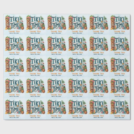 TIKI Party Personalisiert Custom Geschenkpapier (Flach)