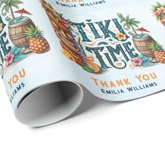 TIKI Party Personalisiert Custom Geschenkpapier (Rolleneckpunkt)