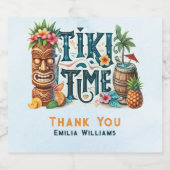 TIKI Party Personalisiert Custom Schaumweinetikett (Einzelnes Label)